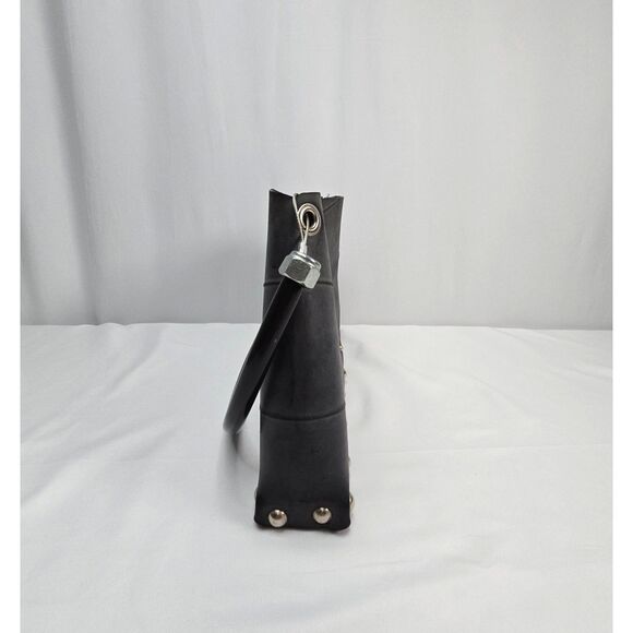 Y2K Black‎ "Roadbags" by Mace Upcycled Studded Tire Bag Purse I-95 Goth Grunge - Picture 5 of 14
